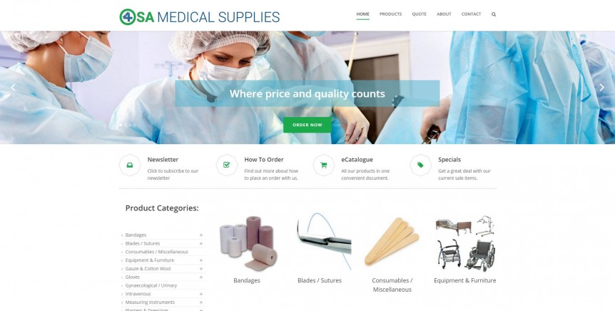 4SA Medical Supplies Screenshot