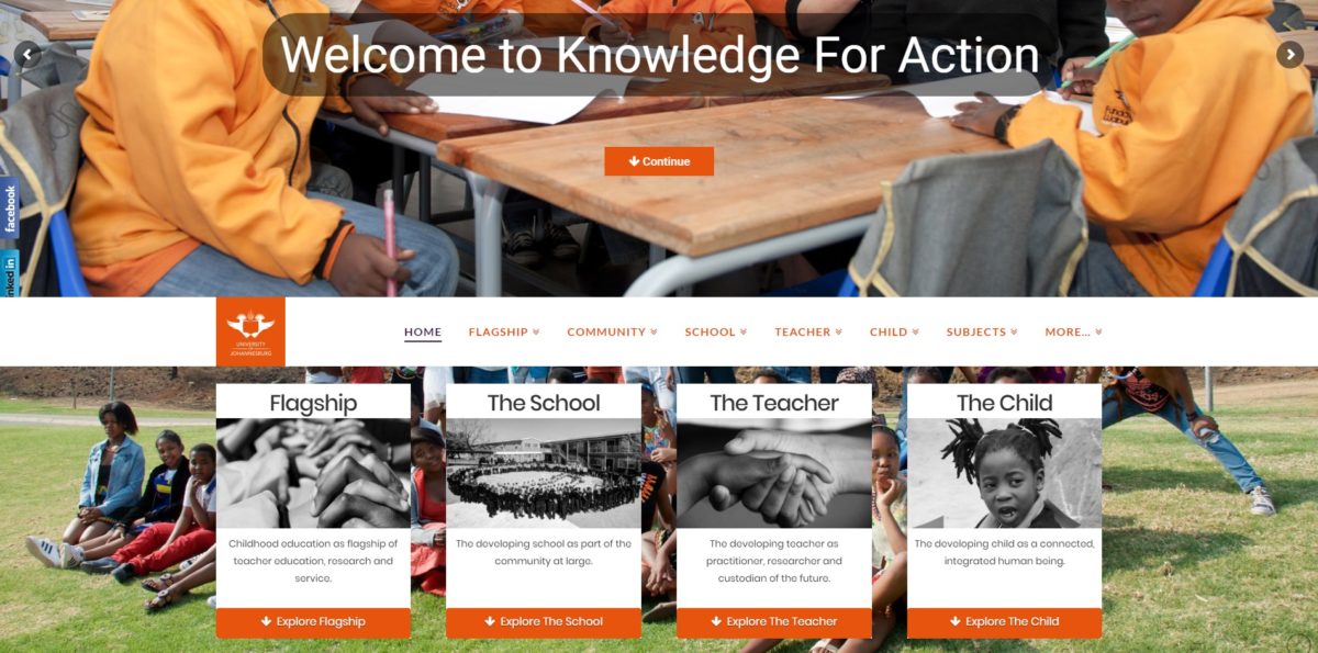 UJ Knowledge For Action Website